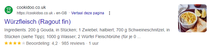 Schermafbeelding zoekresultaat co.uk Zoekresultaat cookidoo.co.ul